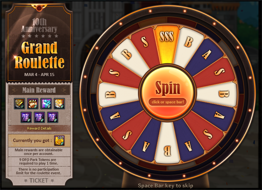 10th Anniversary Grand Roulette | Dungeon Fighter Online
